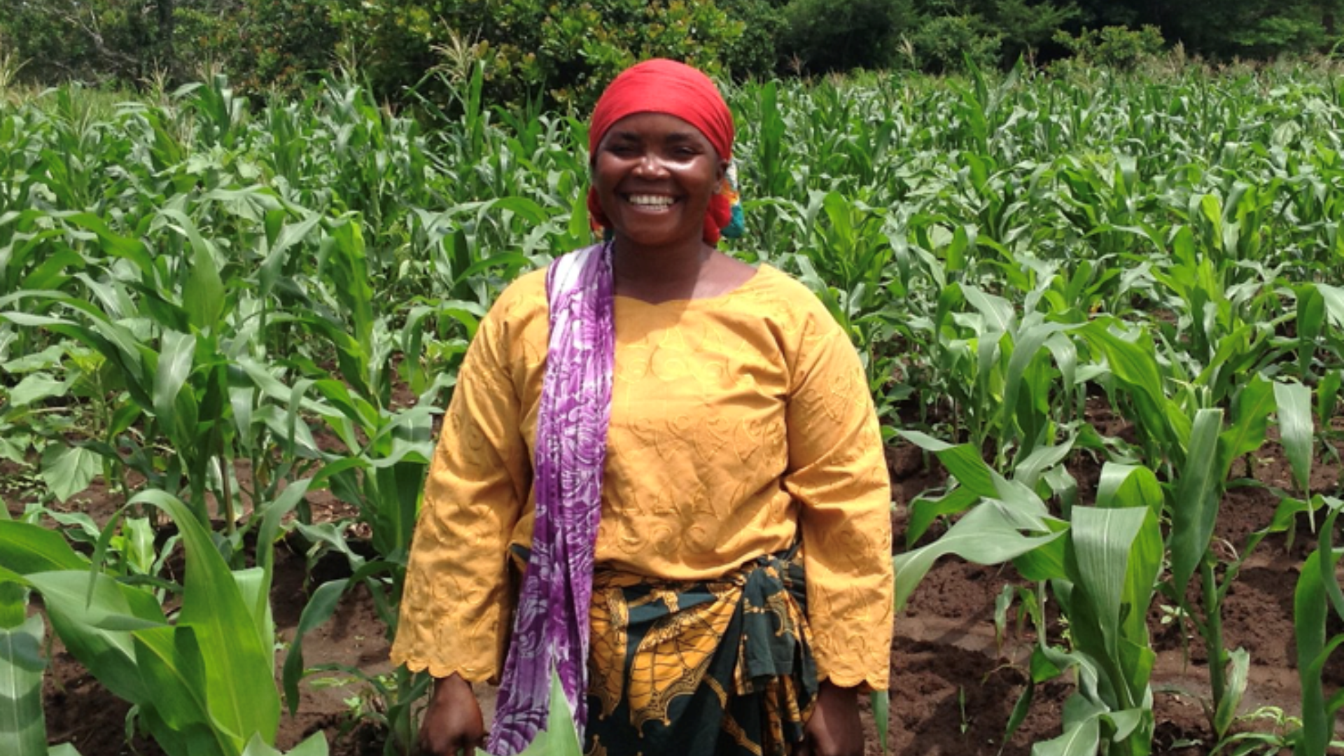 Lanita standing amongst her crop