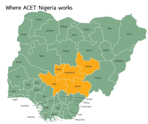 States where ACET Nigeria works