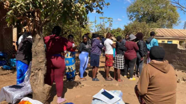 Shining Star ladies in a team building exercise